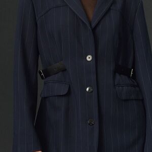 Women's Navy Pinstripe Blazer Anthropologie